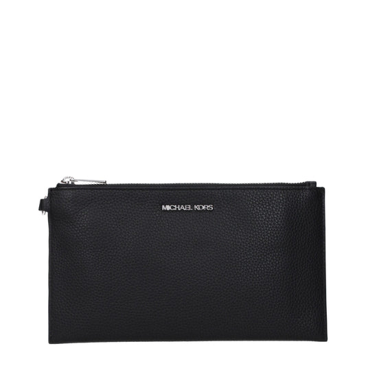 Black Leather Clutch Bags