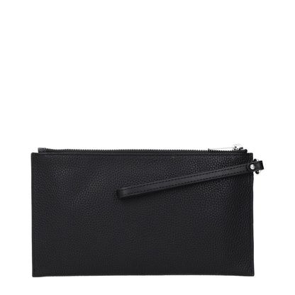 Black Leather Clutch Bags