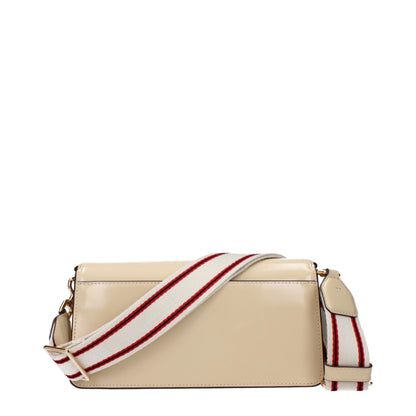 Beige Leather Crossbody Bags