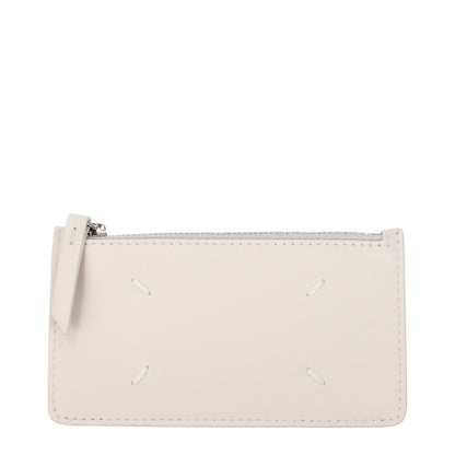 Beige Leather Wallets