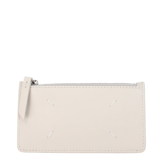 Beige Leather Wallets