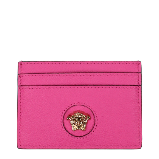 Pink Leather Cardholders
