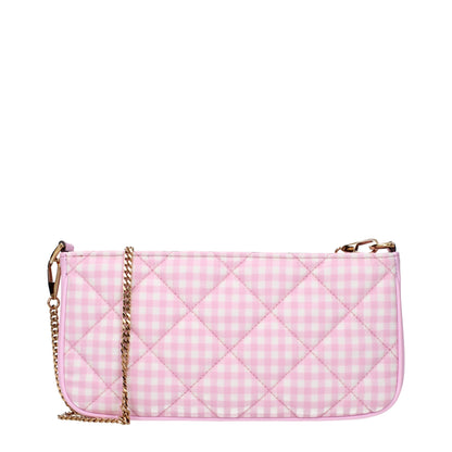 Pink Fabric Shoulder Bags