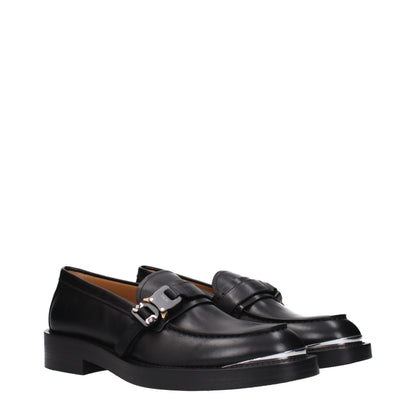Black Leather Slip-On Loafers