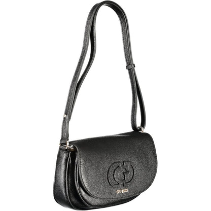 Black Polyethylene Women Handbag