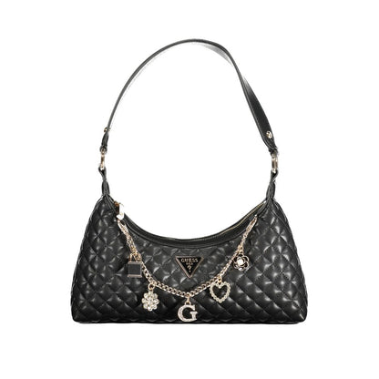 Black Polyethylene Women Handbag