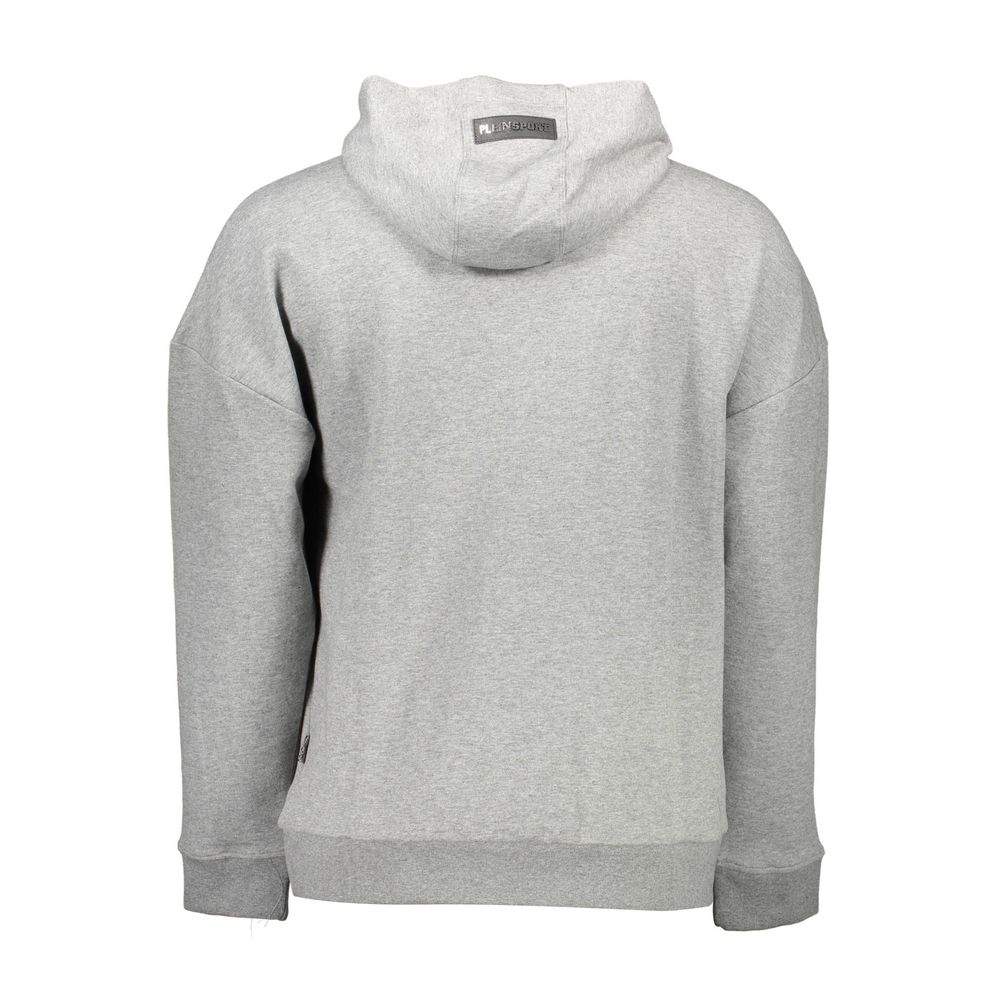 Gray Cotton Men's Hooded Sweater