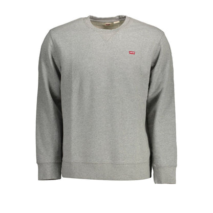 Gray Cotton Mens Sweater