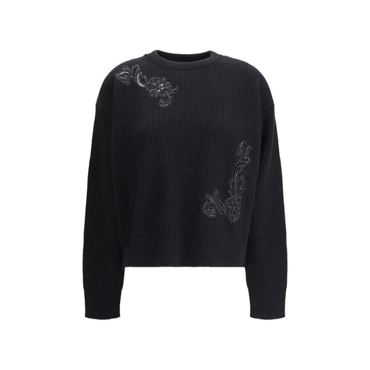 Barocco Leaf Embroidered Sweater