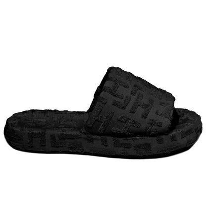 Black Cotton Women Sandal