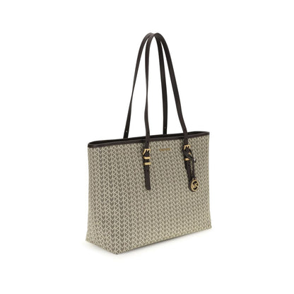 Quinn large jacquard logo Tote Bag