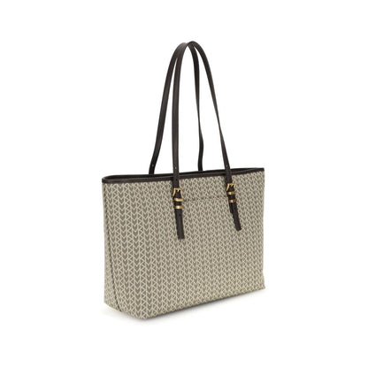 Quinn large jacquard logo Tote Bag