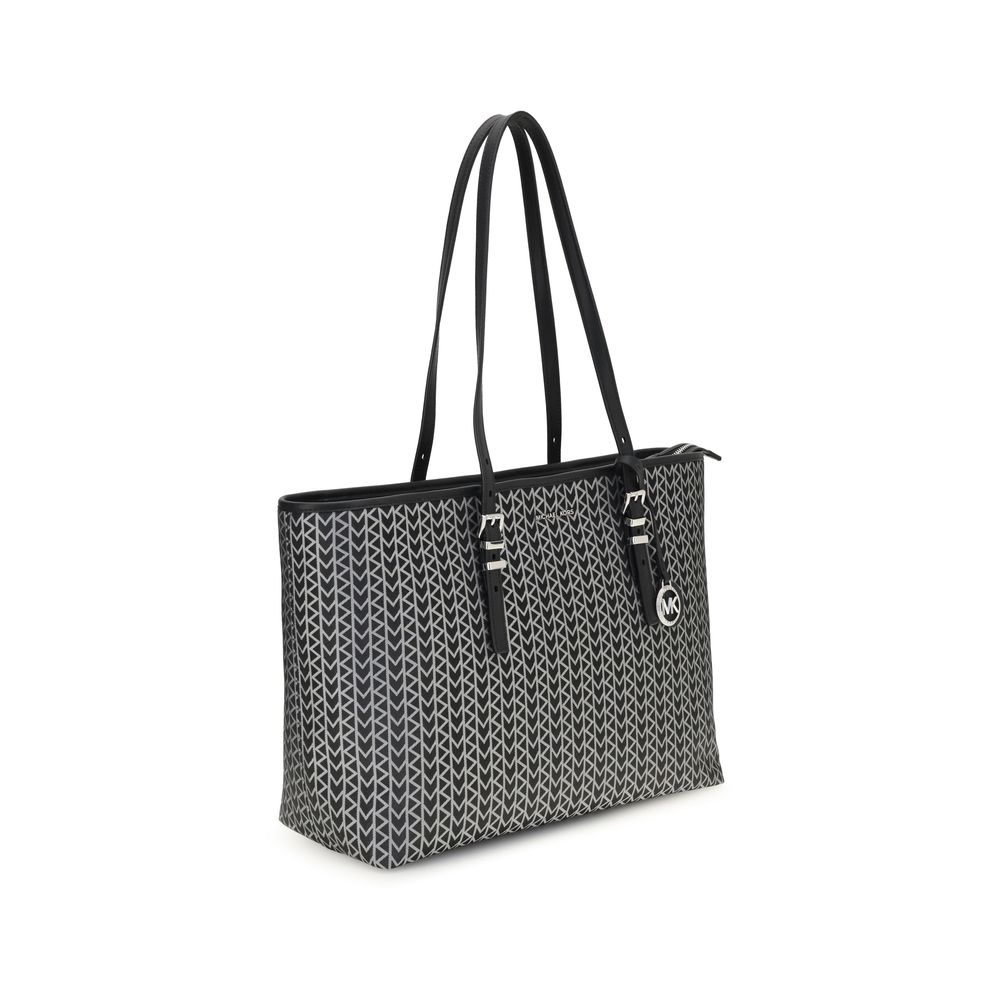 Quinn large jacquard logo Tote Bag