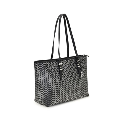 Quinn large jacquard logo Tote Bag