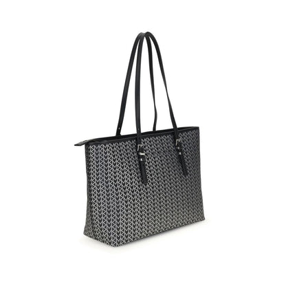Quinn large jacquard logo Tote Bag