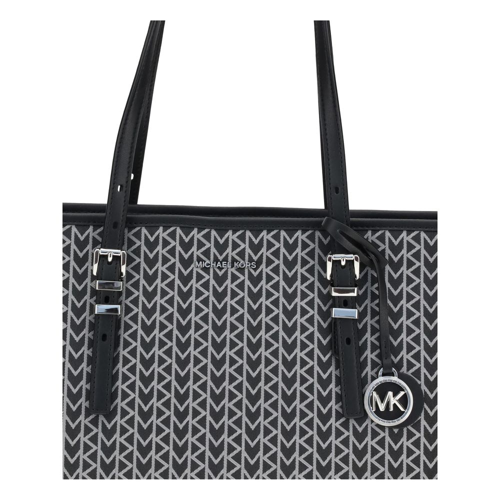 Quinn large jacquard logo Tote Bag