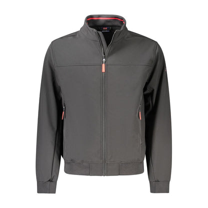 Black Polyester Men's Jacket
