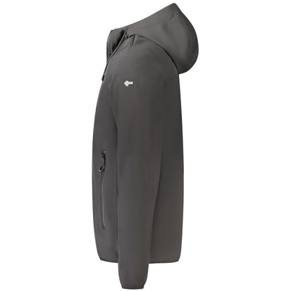 Black Polyester Men's Jacket