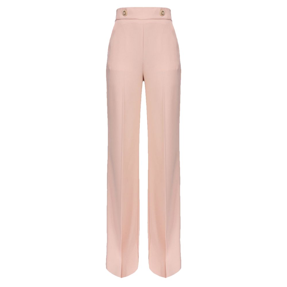 Pink Polyester Women's Trouser