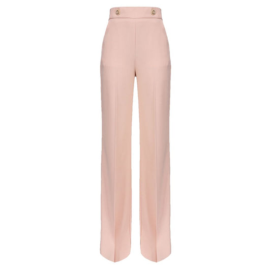 Pink Polyester Women's Trouser