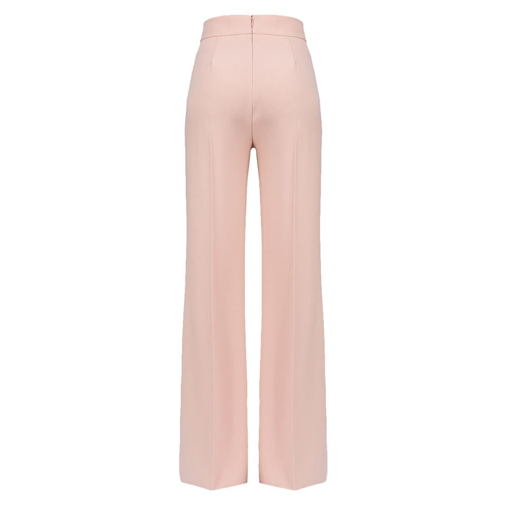 Pink Polyester Women's Trouser
