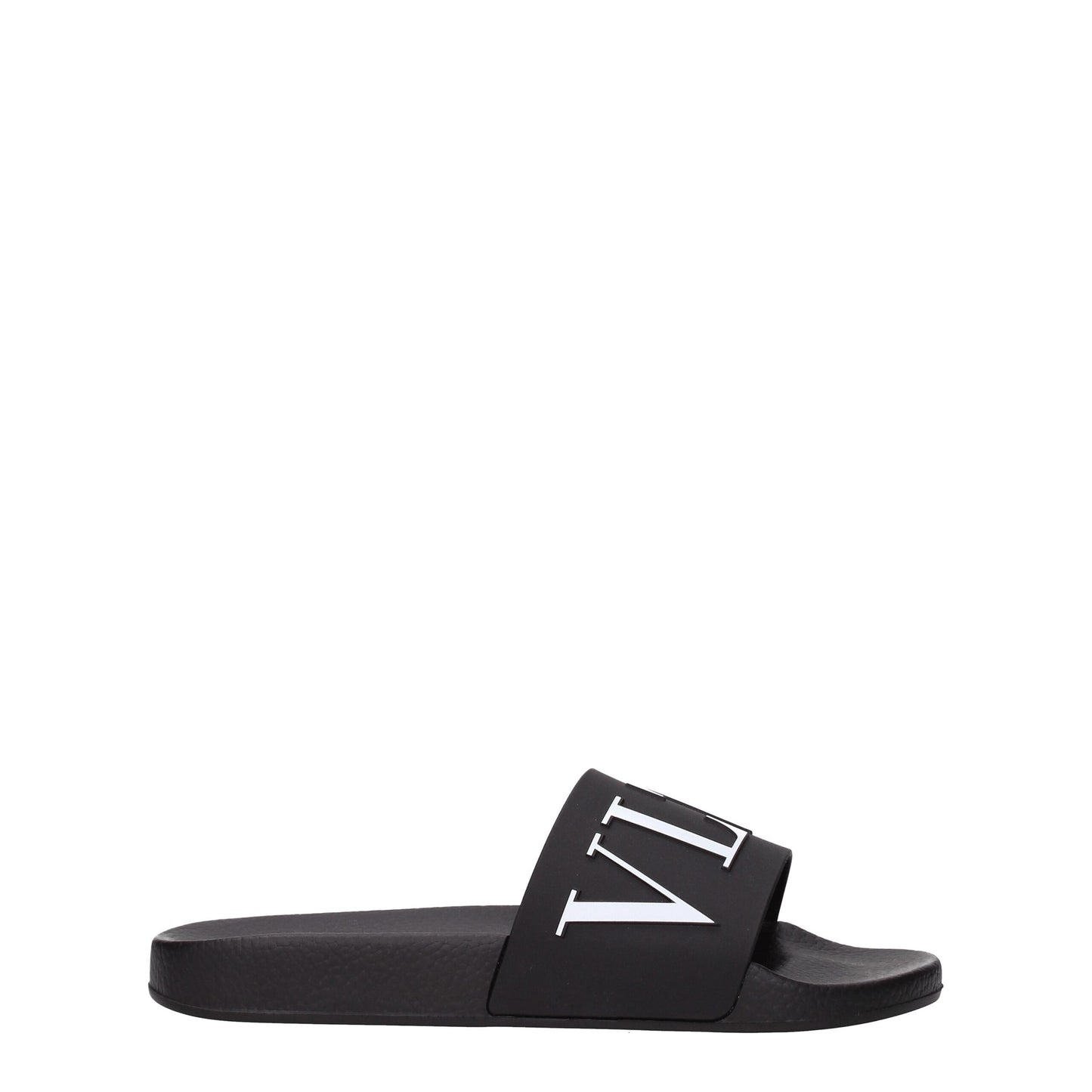 Black Cotton Slippers Sandals