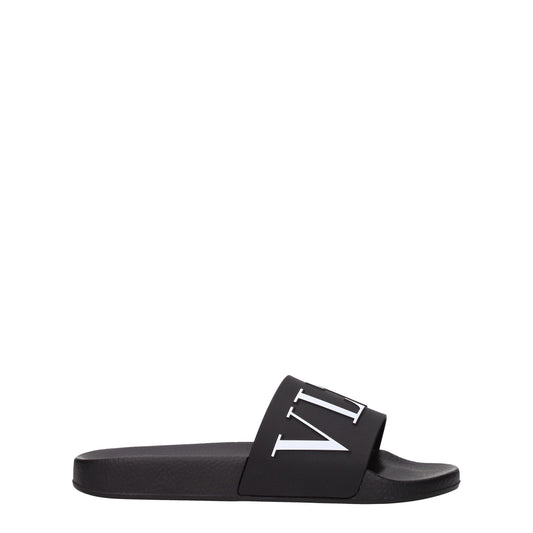 Black Cotton Slippers Sandals