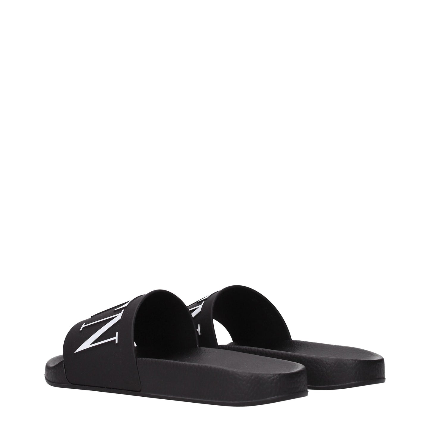 Black Cotton Slippers Sandals