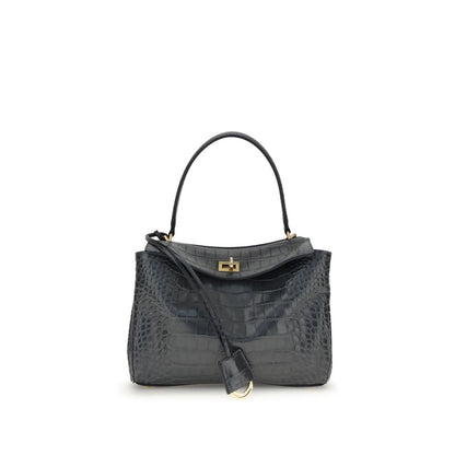 Rodeo Shoulder Bag in crocodile-print leather
