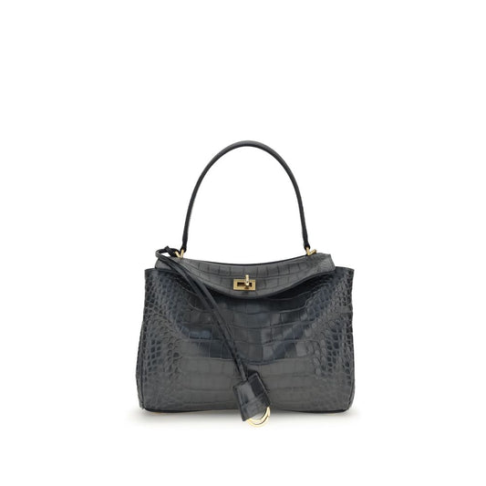 Rodeo Shoulder Bag in crocodile-print leather