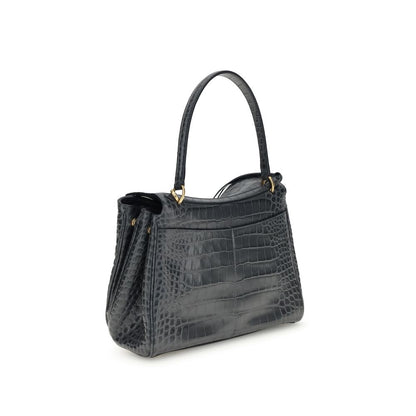 Rodeo Shoulder Bag in crocodile-print leather