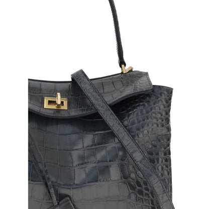 Rodeo Shoulder Bag in crocodile-print leather
