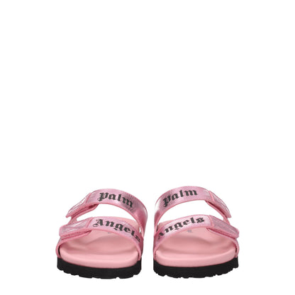 Pink Leather Slippers Sandals