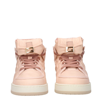 Pink Nylon High Tops