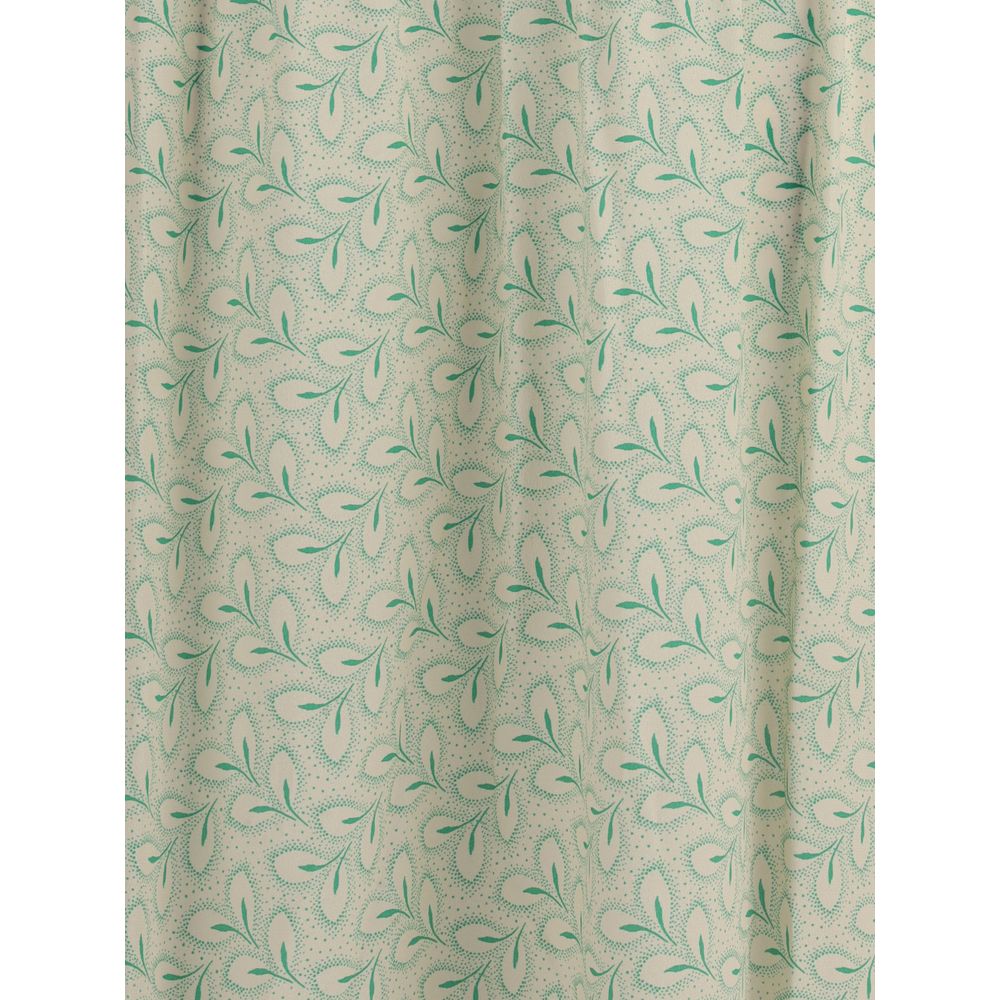 Silk long Dress with foliage print