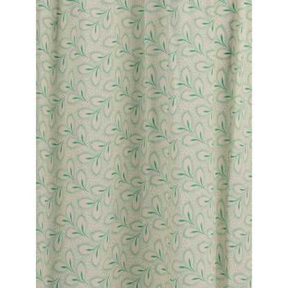 Silk long Dress with foliage print