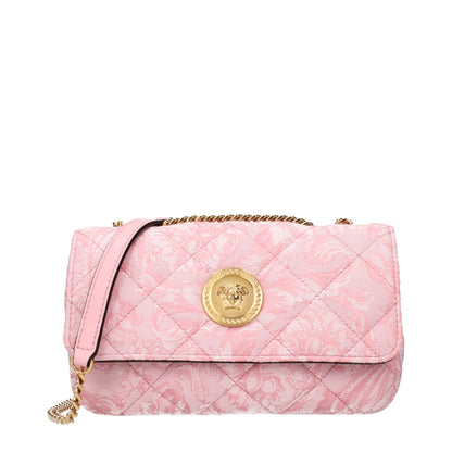 Pink Fabric Shoulder Bags