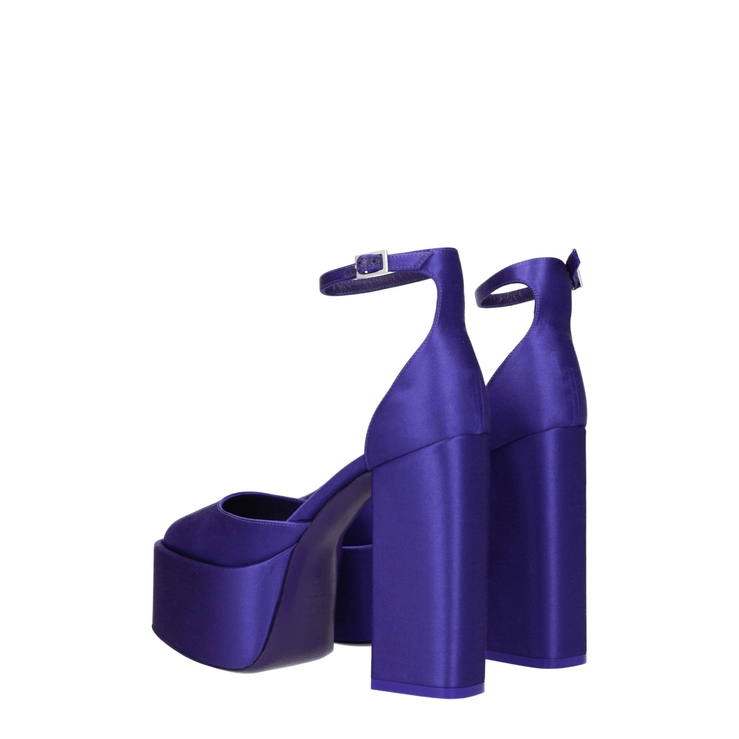 Purple Satin Platforms