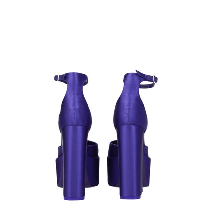 Purple Satin Platforms