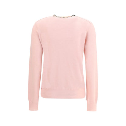 Check collar wool Cardigan