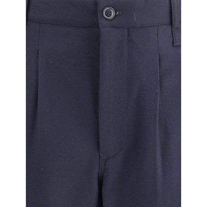 Lightweight wool cloth single-dart Pants