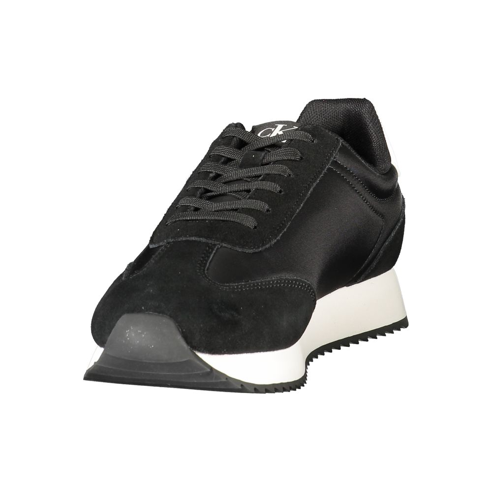 Black Leather Men Sneaker