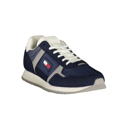 Blue Polyester Men Sneaker