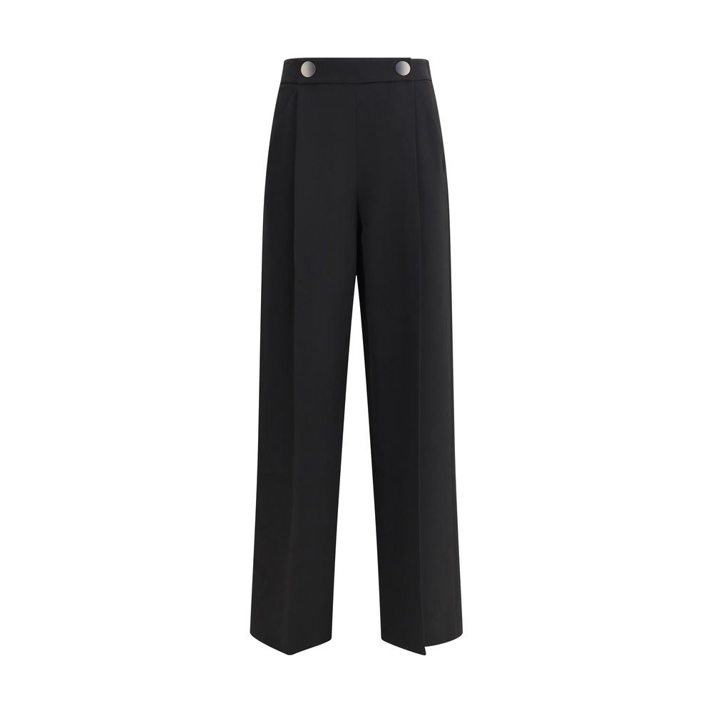 Silk crepe cady one-dart Pants