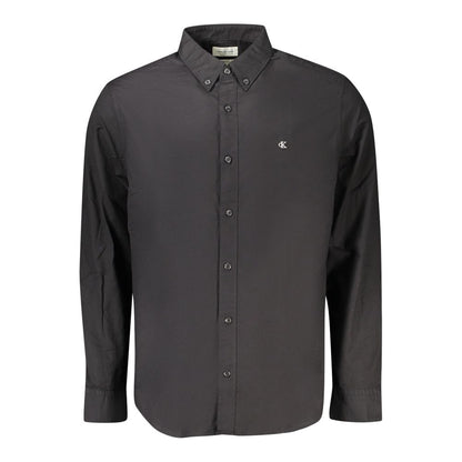 Black Cotton Men Shirt