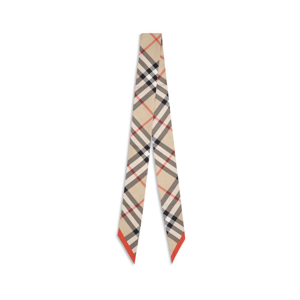 Silk Check Scarf