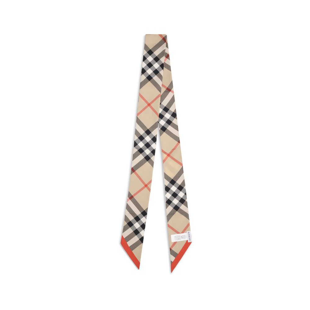 Silk Check Scarf