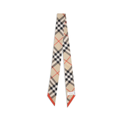 Silk Check Scarf