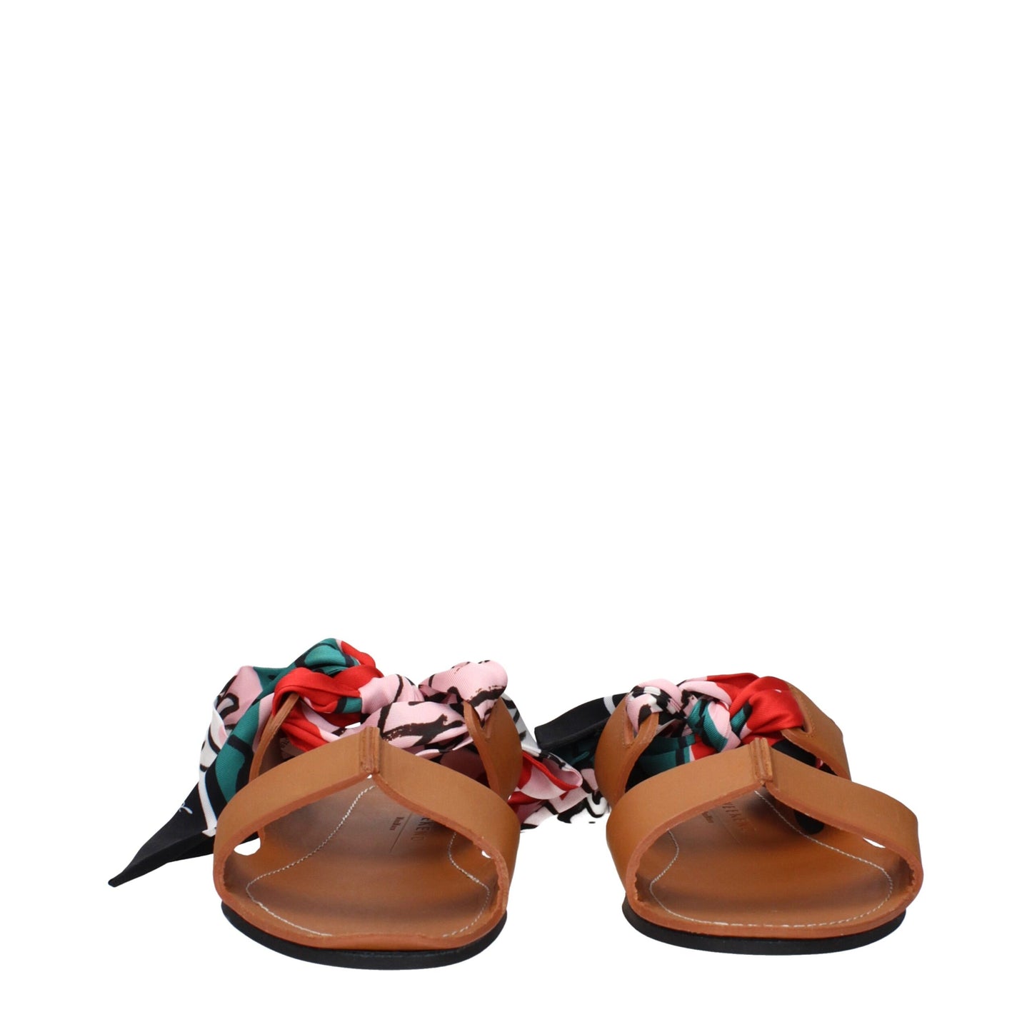 Brown Leather Flat Sandals
