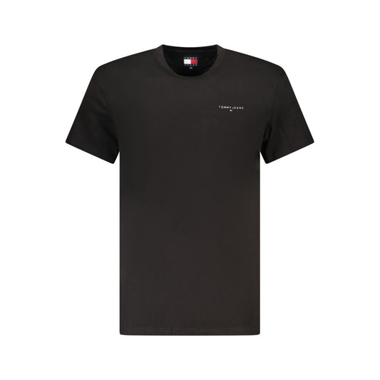 Black Cotton Men T-Shirt